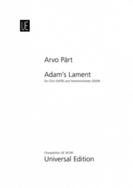 Adam's Lament Sheet Music by Arvo Part