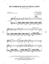 My Worth Is Not In What I Own Sheet Music by Keith and Kristyn Getty