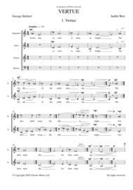 Vertue Sheet Music by Judith Weir