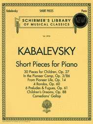 Short Pieces for Piano Sheet Music by Dmitri Kabalevsky