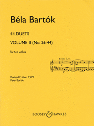 44 Duets - Volume II (No. 26-44) Sheet Music by Bela Bartok
