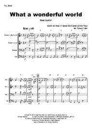 What a wonderful world - Louis Armstrong - Brass Quartet Sheet Music by Louis Armstrong