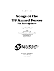 Songs of the US Armed Forces for Brass Quintet Sheet Music by Various