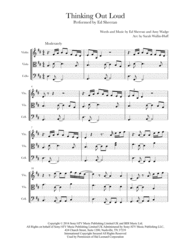 Thinking Out Loud (for String Trio) Sheet Music by Ed Sheeran