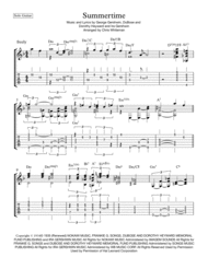 Summertime - Jazz Guitar Chord Melody Sheet Music by George Gershwin