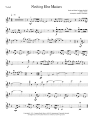 Nothing Else Matters - String Quartet Sheet Music by James Hetfield