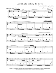 Can't Help Falling In Love Piano Sheet Music by Michael Buble