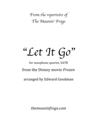 Let It Go (from Frozen) for saxophone quartet Sheet Music by Idina Menzel