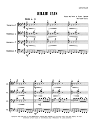 Billie Jean - Cello Quartet Sheet Music by Michael Jackson