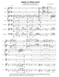 The Moody Blues: Nights In White Satin for Flute Choir Sheet Music by The Moody Blues