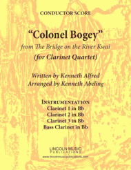 March - Colonel Bogey (for Clarinet Quartet) Sheet Music by Kenneth Alfred?