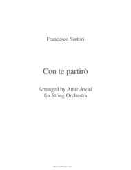 Time To Say Goodbye - Con te partiro ( Arranged for tenor and string orchestra and percussion(optional)) Sheet Music by Sarah Brightman with Andrea Bocelli