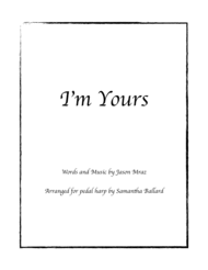 I'm Yours - Harp Solo Sheet Music by Jason Mraz