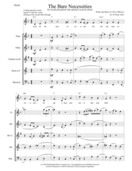 The Bare Necessities from THE JUNGLE BOOK for Woodwind Quintet with Optional Vocals & Chords Sheet Music by Terry Gilkyson