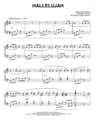Hallelujah (arr. Phillip Keveren) Sheet Music by Leonard Cohen
