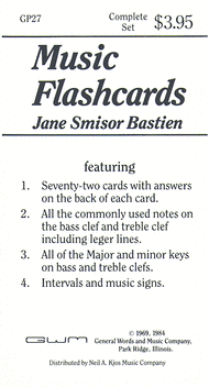 Bastien Music Flashcards Sheet Music by Jane Smisor Bastien