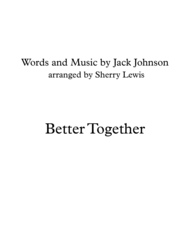 Better Together STRING QUARTET (for string quartet) Sheet Music by Jack Johnson
