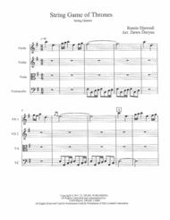 Game Of Thrones for String Quartet Sheet Music by Ramin Djawadi