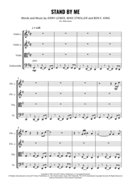 Stand By Me for String Quartet Sheet Music by Ben E. King
