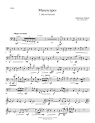 ODE TO PIAZZOLLA for Piano Trio Sheet Music by Adrienne Albert (ASCAP)