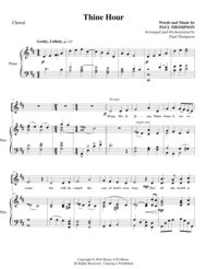 Thine Hour - SATB  with Piano Sheet Music by Paul Thompson
