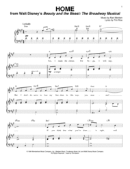 Home Sheet Music by Beauty And The Beast