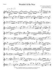Wouldn't It Be Nice - String Quartet Sheet Music by The Beach Boys
