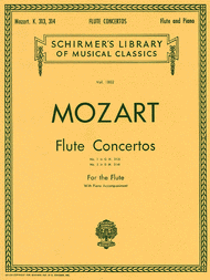 Flute Concertos Sheet Music by Wolfgang Amadeus Mozart