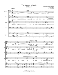 The Water is Wide (SATB)  arr. Casey Rule Sheet Music by Traditional English Folk Song