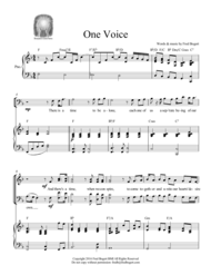 One Voice Sheet Music by Words & Music by Fred Bogert