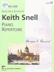 Neil A. Kjos Piano Library Piano Repertoire: Baroque/Classical Level 3 Sheet Music by Keith Snell
