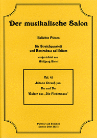 Du und Du fur Streichquartett Sheet Music by Johann Strauss Jr.