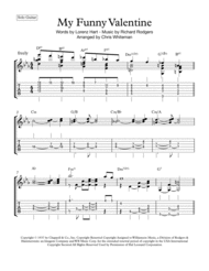 My Funny Valentine - Jazz Guitar Chord Melody Sheet Music by Rodgers and Hart