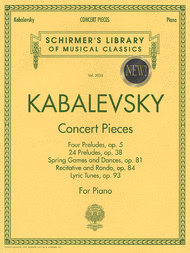Concert Pieces Sheet Music by Dmitri Kabalevsky