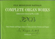 Complete Organ Works Volume I Sheet Music by Felix Bartholdy Mendelssohn