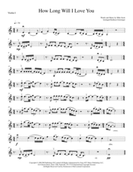 How Long Will I Love You - String Quartet Sheet Music by Ellie Goulding