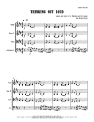 Thinking Out Loud - String Trio (optional vln2 or vla) Sheet Music by Ed Sheeran