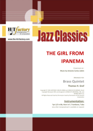 The Girl From Ipanema (Garota de Ipanema) - Jobim - Bossa Nova - Brass Quintet Sheet Music by Frank Sinatra