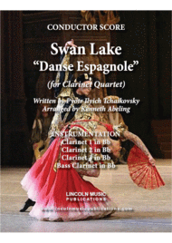 Tchaikovsky  Danse Espagnole (Spanish Dance) from Swan Lake (for Clarinet Quartet) Sheet Music by Peter Ilyich Tchaikovsky