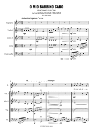O Mio Babbino Caro for Soprano and String Quartet Sheet Music by Giacomo Puccini