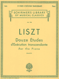 12 Etudes d'execution transcendante Sheet Music by Franz Liszt