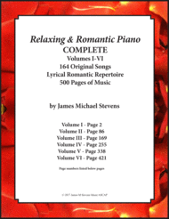 Relaxing & Romantic Piano COMPLETE - Volumes I - VI Sheet Music by James Michael Stevens