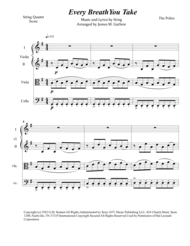 The Police: Every Breath You Take for String Quartet Sheet Music by The Police