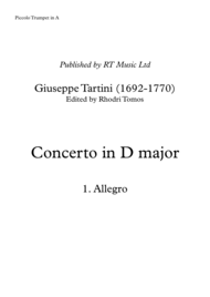 Tartini Trumpet Concerto in D major D53 - solo parts Sheet Music by Giuseppe Tartini (1692-1770)