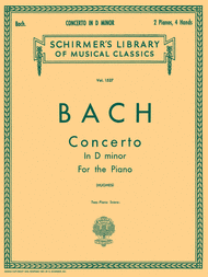 Concerto in D Minor (2-piano score) Sheet Music by Johann Sebastian Bach
