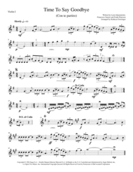 Time To Say Goodbye (Con te partiro) - String Quartet Sheet Music by Sarah Brightman with Andrea Bocelli