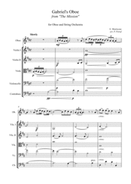 ENNIO MORRICONE - ''Gabriel's Oboe'' from "The Mission" for Oboe and String Orchestra Sheet Music by Ennio Morricone
