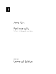 Pari Intervallo Sheet Music by Arvo Part