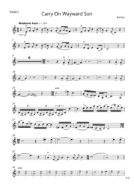 Carry On Wayward Son (string quartet) Sheet Music by Kansas