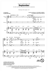 September (arr. Mark Brymer) Sheet Music by Earth Wind and Fire